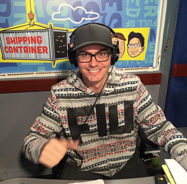 Billy Gil on the set of the Dan Le Batard Show with Stugotz.