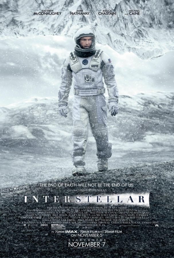 The poster for Christopher Nolans Interstellar, a film of grandiose imagery yet surprisingly human themes.