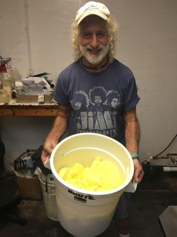 A.C. with a bucket of his famous lemonade icee.