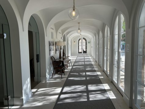 The hallway outside the Admissions Departments new location in La Brisa.