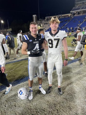 Lampert and Carlson together in a Duke v. Wake Forest game.