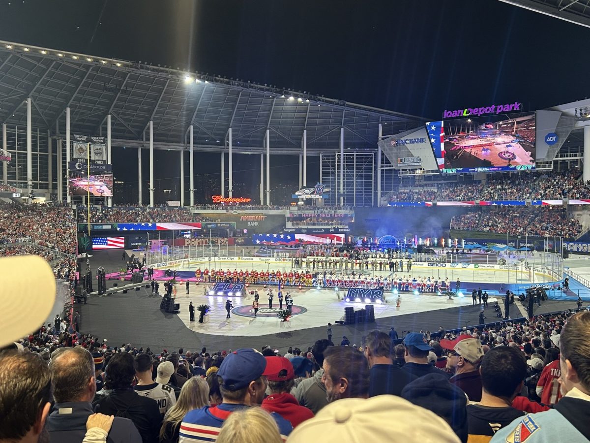 The view from the crowd at the NHL Winter Classic